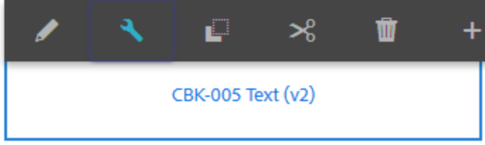 Textkomponente Ansicht markiertes Werkzeug-Symbol für den RTE-Editor 